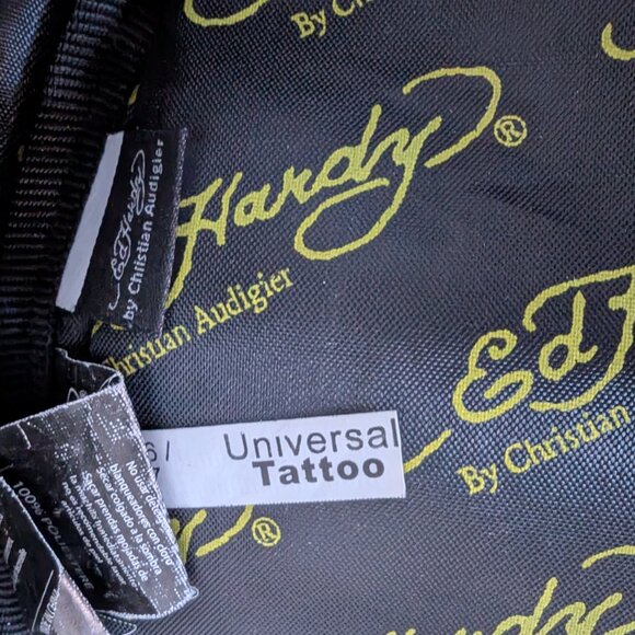 Ed Hardy by Christian Audigier Y2K Backpack Black & Yellow Bulldog Graphic - Picture 10 of 11